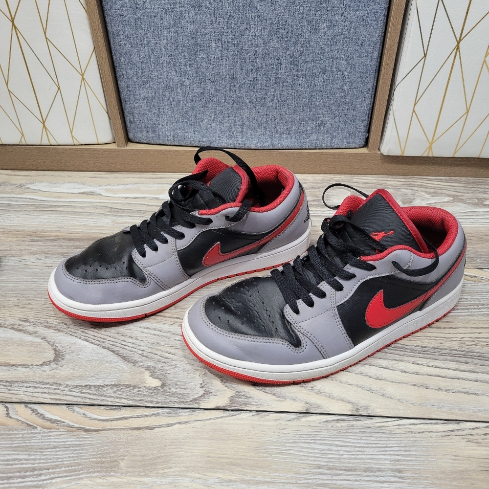 Air Jordan 1 Low Fly Ease Sneakers Mens Size 9 Gray - Picture 5 of 10